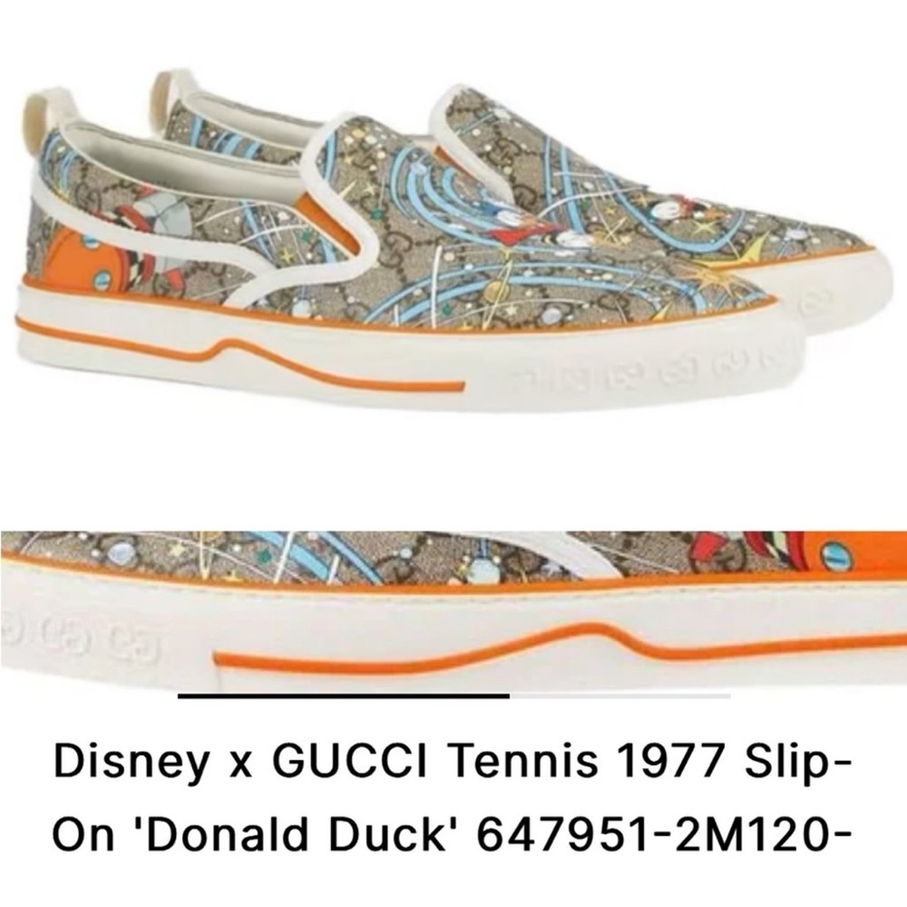 GUCCI X Disney| Tennis 1977 slip on Donald Duck - Picture 3 of 10